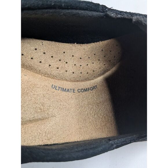 New! Clarks Tilmont Step Black Suede Mixed Media Square Toe Comfort Loafer, 8 - Picture 10 of 15